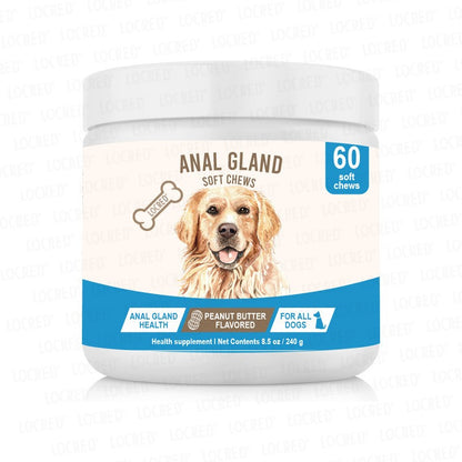 Dog Anal Gland Support Chewable Treats Peanut Butter Flavor 85oz 240g