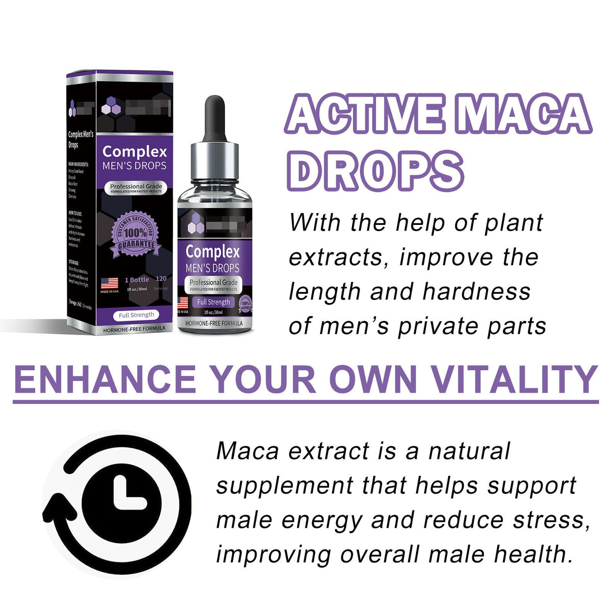 Complex Men's Drops Active Maca Drops ginseng Epimedium herb Sexual Remedies