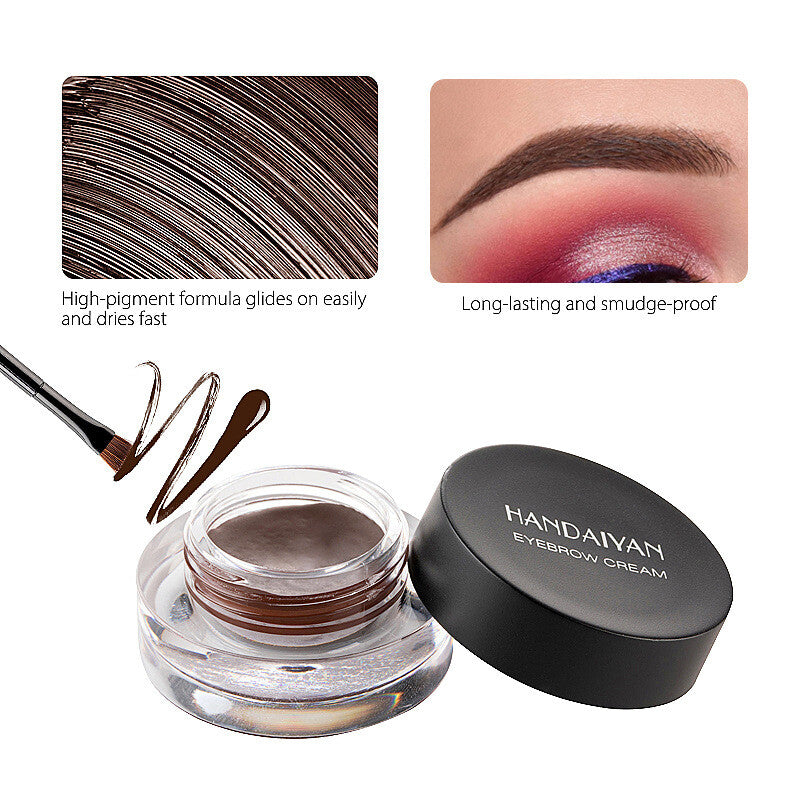 12-Color Eyebrow Liner & Mascara with Brush- Waterproof For Sparse Brows