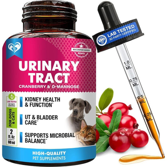 Urinary Tract Support for Cats & Dogs with Cranberry & D-Mannose Drops
