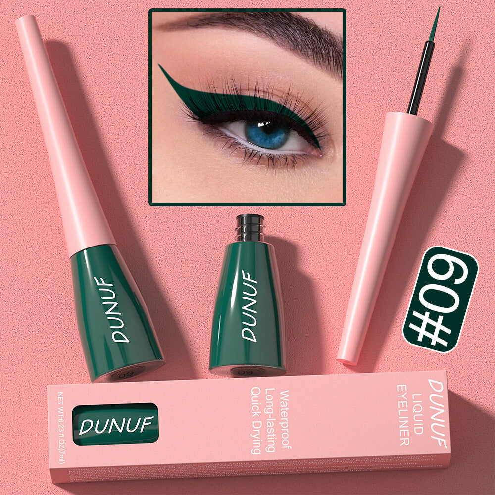 8Color Waterproof Liquid Eyeliner Vibrant Longwear Smudge-Proof Makeup for Women