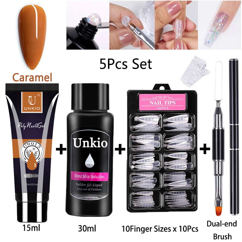 15ml Extension Gel Nail Polish Semi Permanent UV Hard Gel Nails Finger Prolong