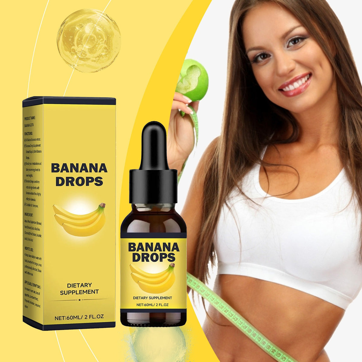 100% Authentic Banana Drops - Dietary Supplement Body VITAMIN B1 MINTLEAF