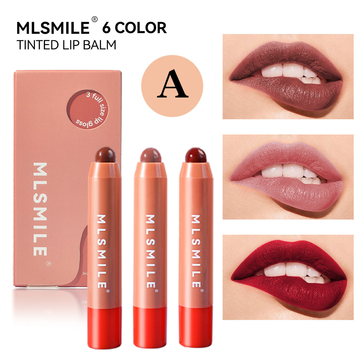 Moisturizing Lipstick Lip/cheek Dual-use 6 Colors Long-lasting Moisturizing