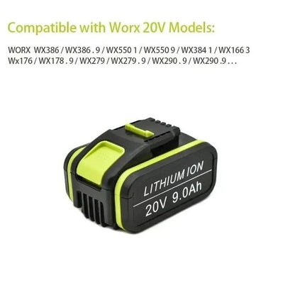 Compatible with Worx WA3551 WG169 WA3516 20V Li-ion Battery for Power Drill