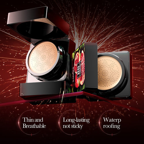 Red Pomegranate BB Cream Mushroom Cushion Brightening Hydrating & Full Coverage