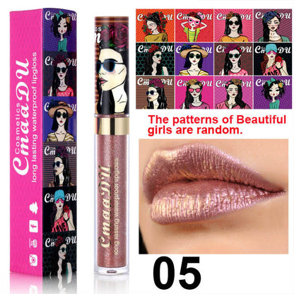 Anime Lip Gloss Shimmery Red/Silver/Purple/Orange/Gold, Waterproof