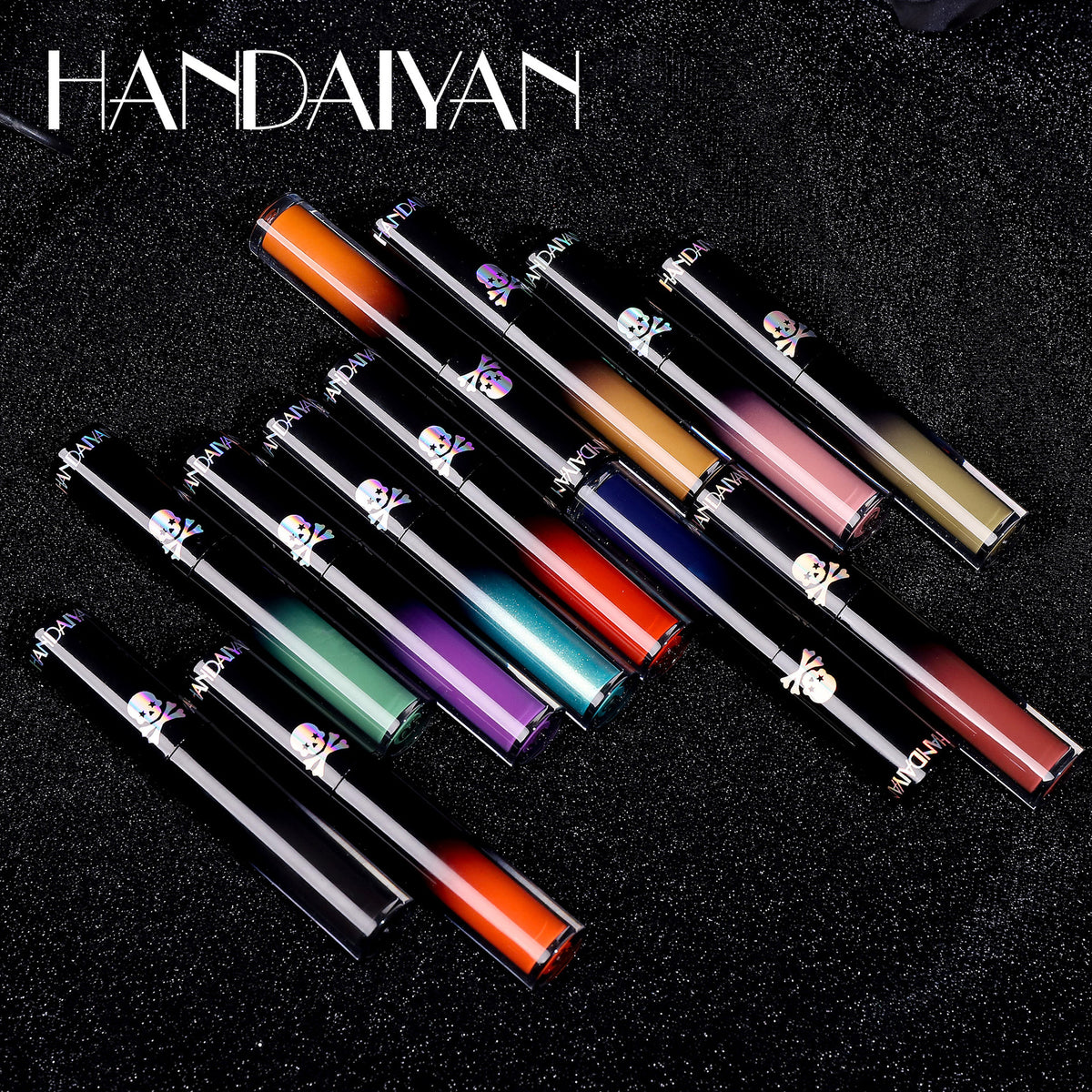 Gothic Lip Gloss Halloween Dark Matte Lip Glaze Vampire Stain Black Purple Green
