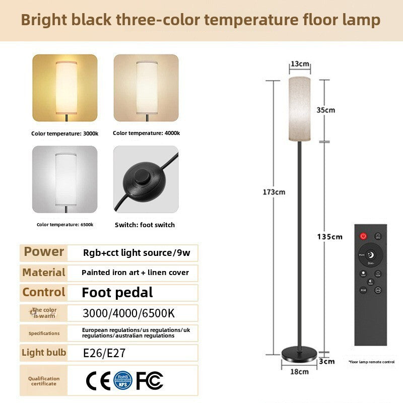 LED Floor Lamp High-end Bedroom Bedside Table Lamp RGB Bluetooth Dimming
