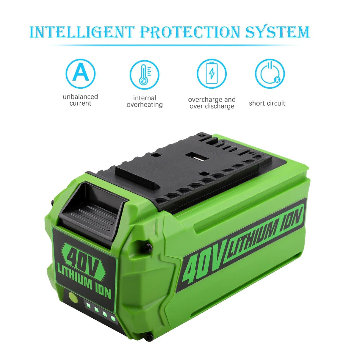 40V Li-ion Battery for Greenworks 19" Push Lawn Mower & Electric Garden Tools