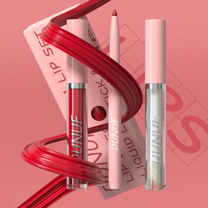 3-in-1 Lip Liner + Lips Gloss + Lip Oil 💄 Matte & Shimmer 🌸 Long Lasting