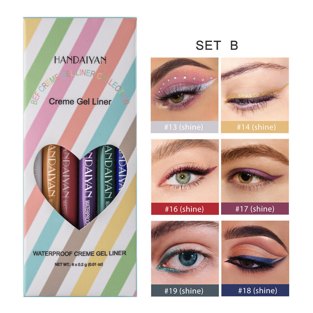 20-Color Waterproof Eyeliner Gift Set Quick-Dry Matte Colorful Makeup for Women