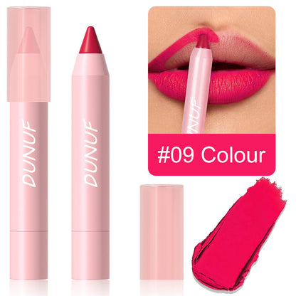 18-Color Matte Lip Pencil Gloss - Waterproof Long Lasting Smudge Proof Non-Stick