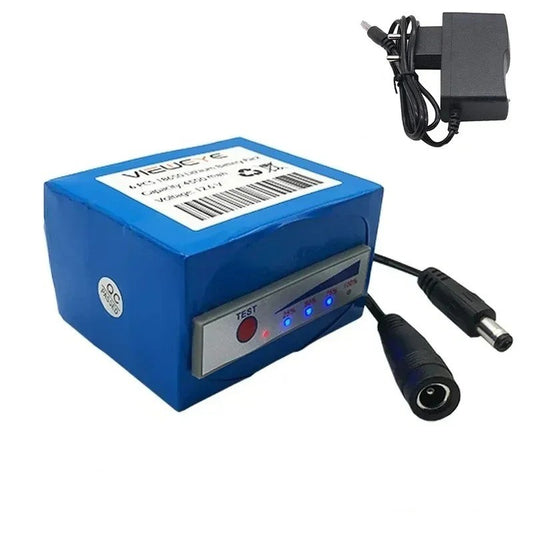 12V 4.5Ah 3S2P Li-ion Rechargeable Battery Pack with LCD & BMS