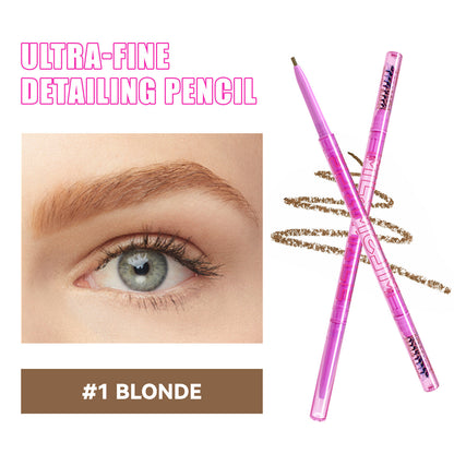 Ultra-Fine Dual Brow Pencil Eyebrow Liner Waterproof Smudge-Proof Natural
