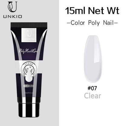 15ml Nude Quick Extension Poly Nail Gel Soak Off Nail Art Gel Acrylic Gel Polish
