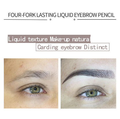 4-Prong Liquid Brow Pen - Ultra-Fine Tip,Eyebrow Liner, Waterproof Long Lasting