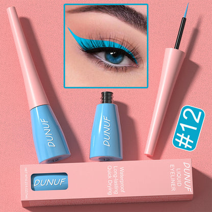 8Color Waterproof Liquid Eyeliner Vibrant Longwear Smudge-Proof Makeup for Women