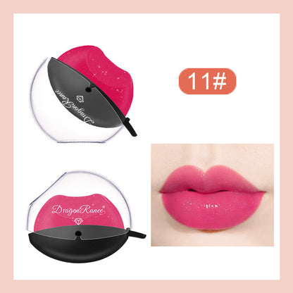 Lip-Shaped Color-Changing Lipstick - Pearl Shimmer & Long Lasting Easy to Color