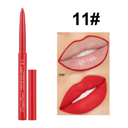 12 colors 1g Matte Lip Liner & Lipstick - Velvet Rosewood & Pink Waterproof