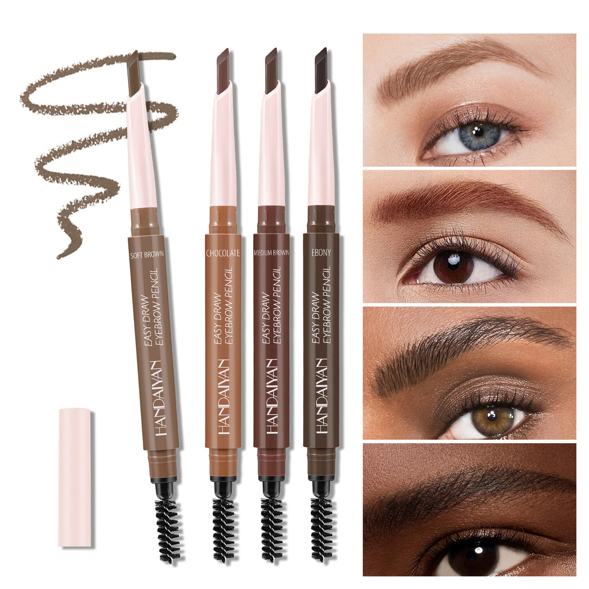 Dual-Ended Eyebrow Liner · Waterproof & Long-Lasting Built-in Spoolie Brush
