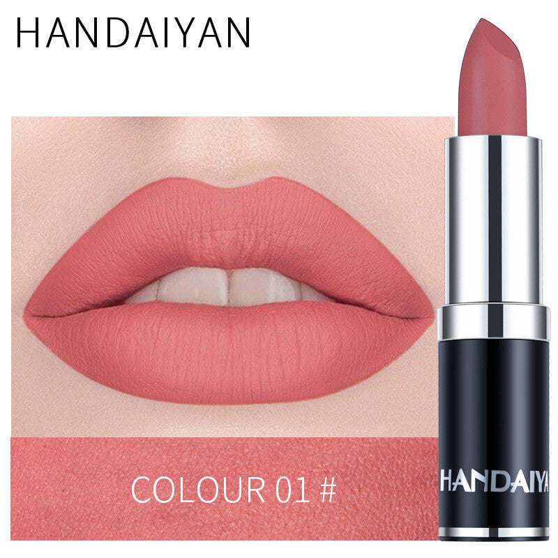 Velvet Matte Lipstick – Waterproof, Long-Lasting & Smudge-Proof Red Nude Purple
