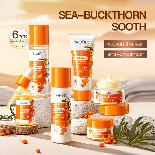Sea Buckthorn & Vitamin C Skincare Set Gift Box Antioxidant Soothing Makeup