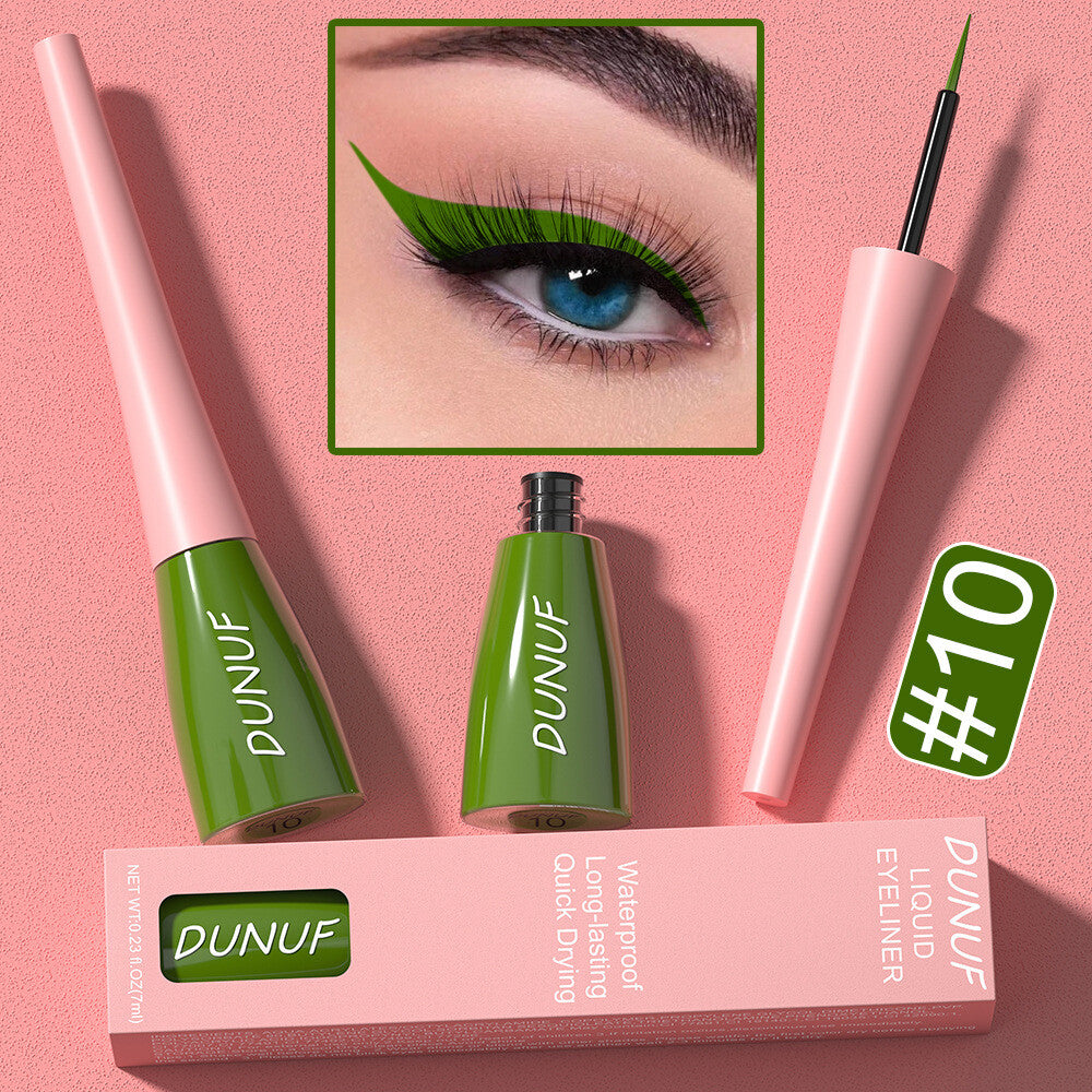 8Color Waterproof Liquid Eyeliner Vibrant Longwear Smudge-Proof Makeup for Women