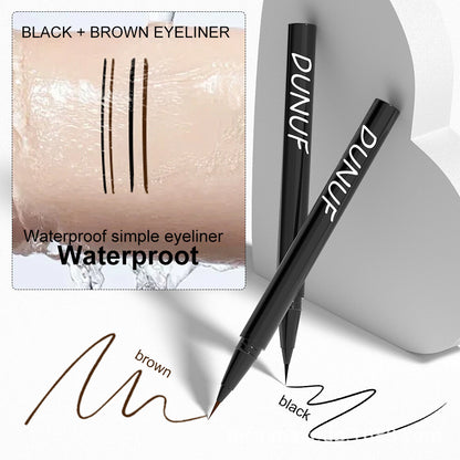 2-Color Liquid Eyeliner - Waterproof, Quick-Dry, Smudge-Proof Makeup for Women