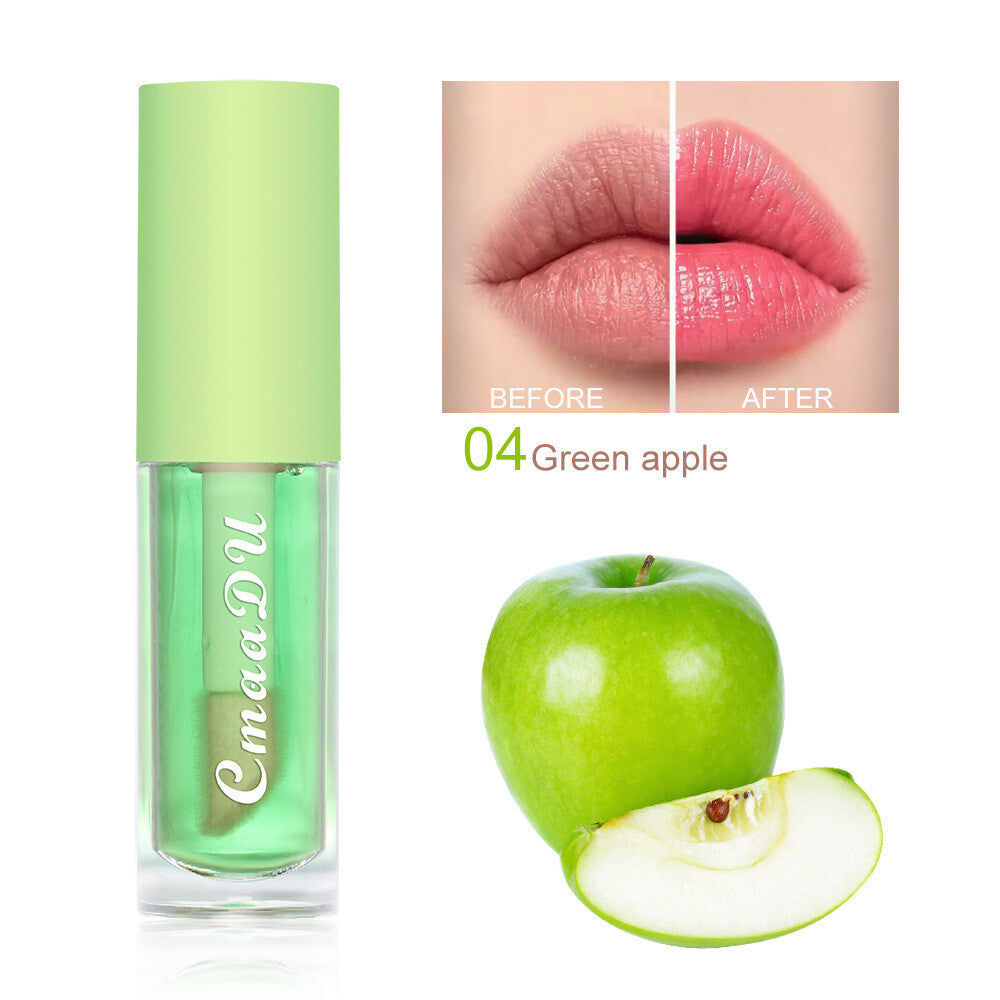 6-Color Fruit Flavored Lip Tint - Color Changing, Sheer Glossy Finish Lip Gloss