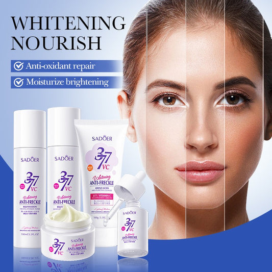 377 VC Lightening Cream Skincare Gift Set 6pcs Hydrating Repair Acne Treatment