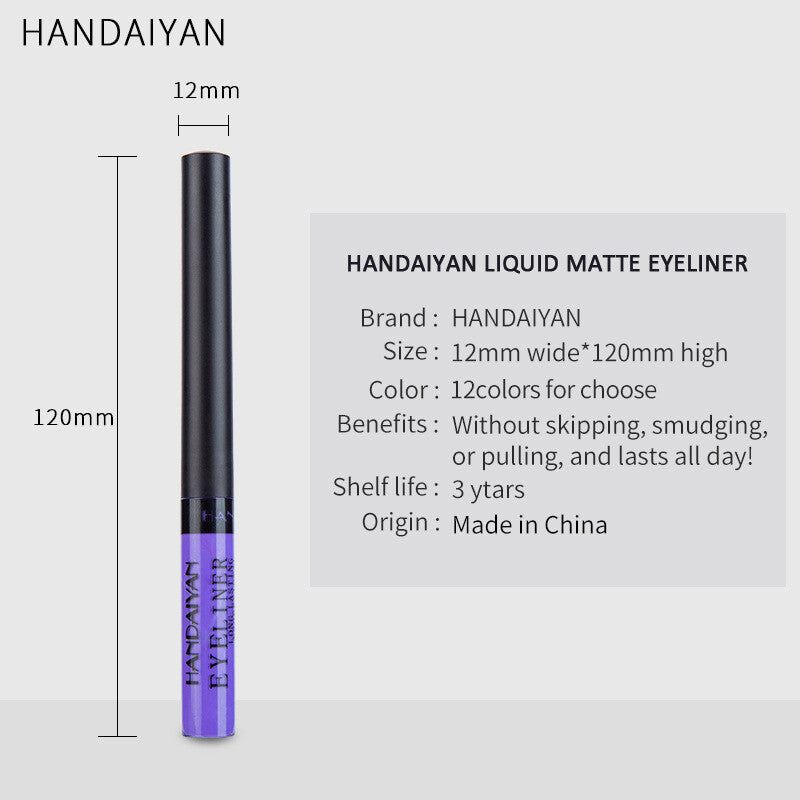 42-Color Matte Eyeliner Longwear, Waterproof, No Smudging Waterproof Makeup