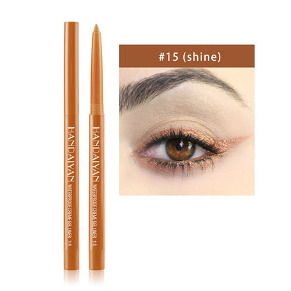 20-Color Eyeliner & Brow Pencil - Quick-Dry, Waterproof, Twist-Up Waterproof