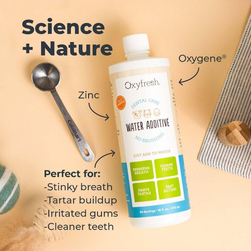Pet Dental Water Additive Fights Bad Breath, Tartar & Plaque, Vet Recommended
