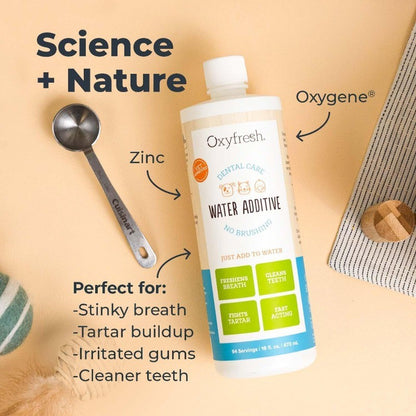 Pet Dental Water Additive Fights Bad Breath, Tartar & Plaque, Vet Recommended