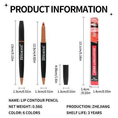 Matte Lip Liner & Lipstick 2-in-1 💋 Waterproof & Smudge Proof 🌸 Velvet Finish