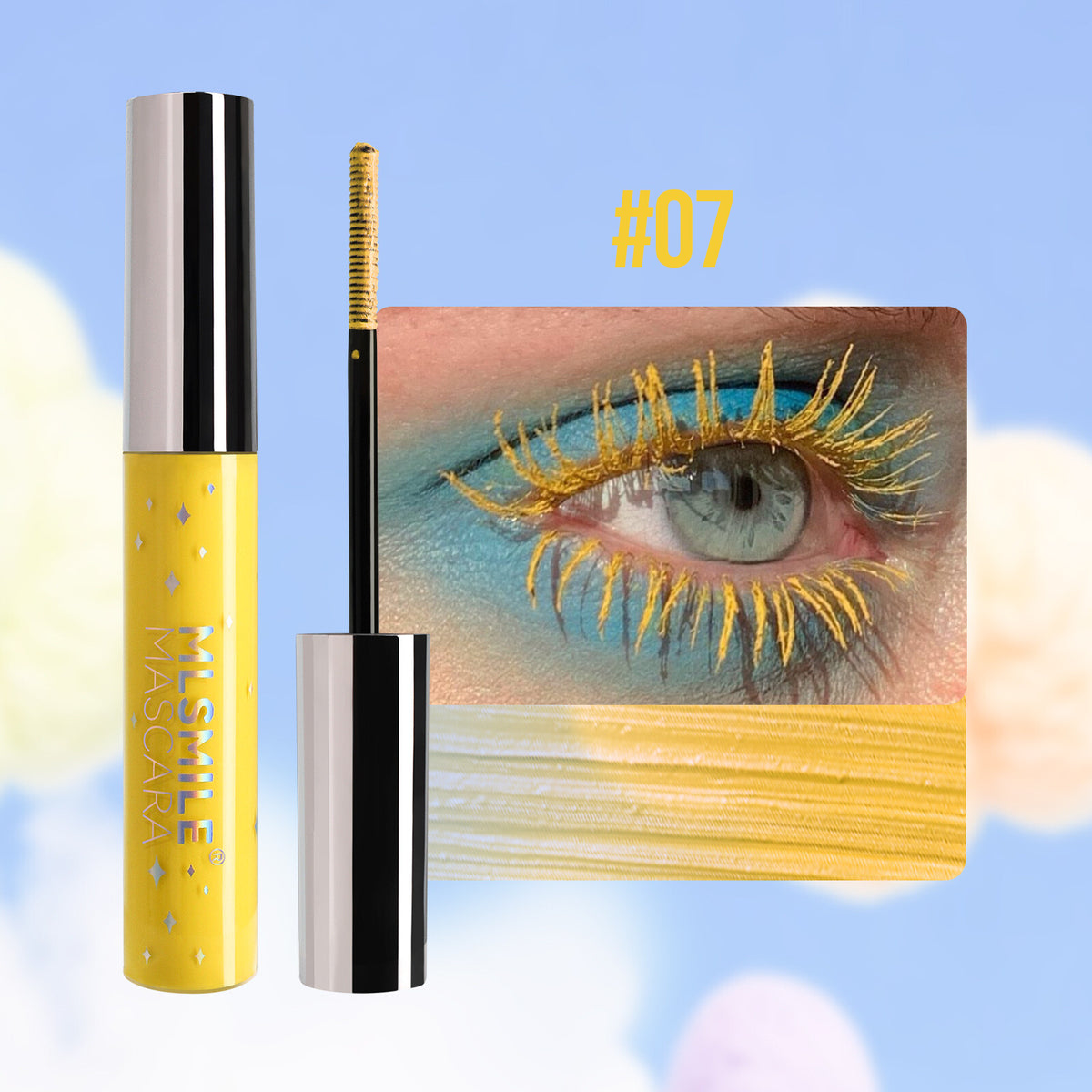Glitter Mascara - Colorful Shimmer, Waterproof, Spiral Brush, Christmas/Cosplay