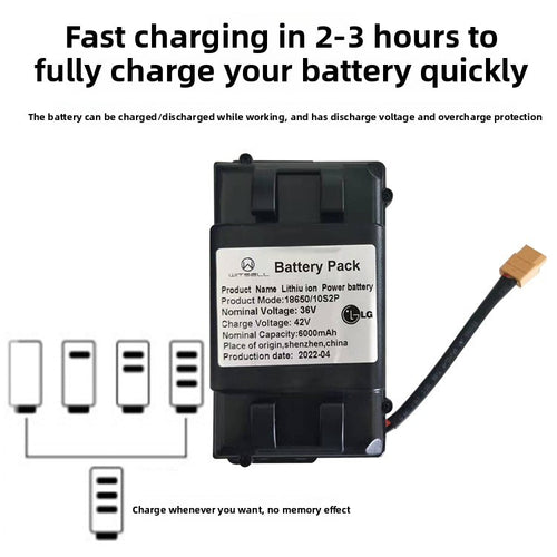 36V High Capacity Li-ion Battery for Drift Cart Riding Toy Car