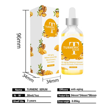 Turmeric Serum Fade Acne Scars Exfoliate Minimize Pores Fine Lines