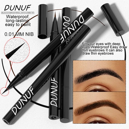 2-Color Liquid Eyeliner Waterproof Quick-Dry Smudge-Proof Eyes Makeup for Women