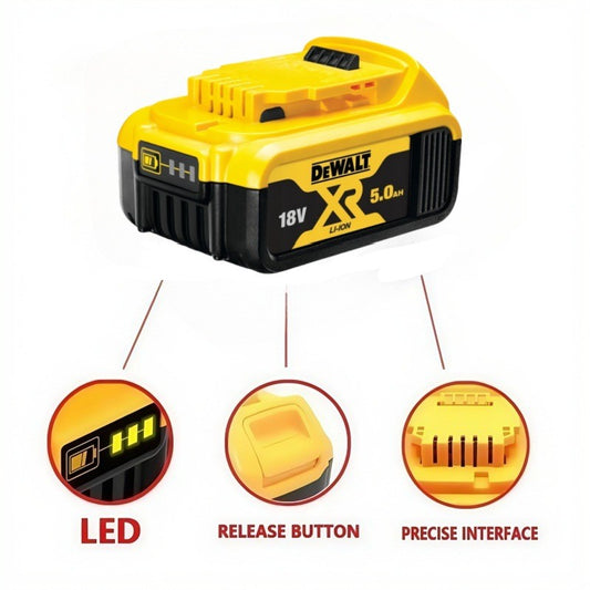 Compatible with DeWalt DCB180 DCB181 18V/20V 4.0-6.0Ah Li-ion Battery