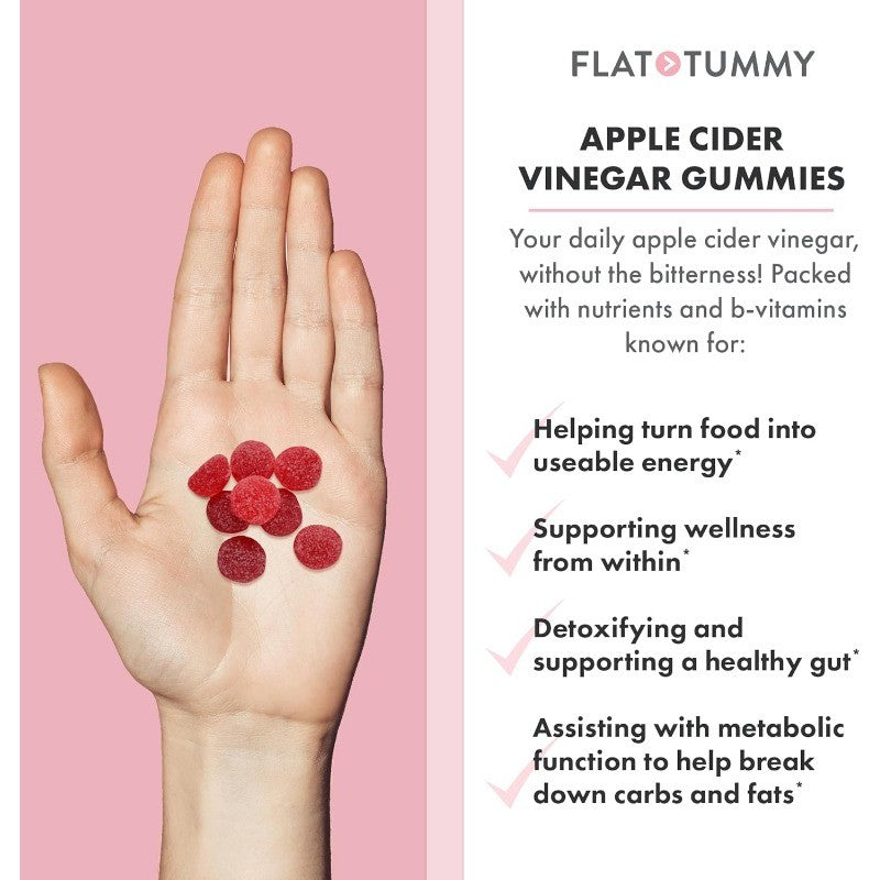 Apple Cider Vinegar Gummies with Beet Pomegranate and B Vitamins Gut Health