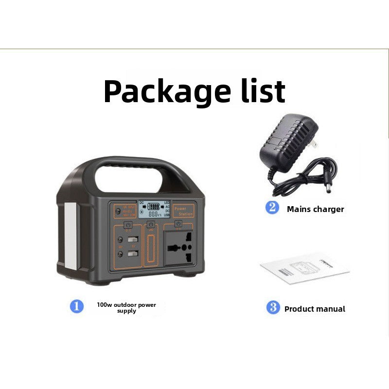 100W Portable Power Station 110V/220V LiFePO4 for Outdoor Camping Emergency