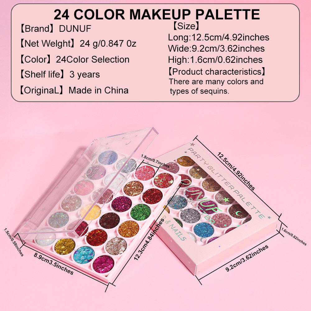 24 Colors Eyeshadow Palette Shimmer Glitter Matte Eye Shadow Professional