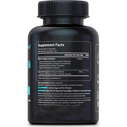 Collagen Complex Capsules with Hyaluronic Acid Vitamin C for Skin Hair Nails