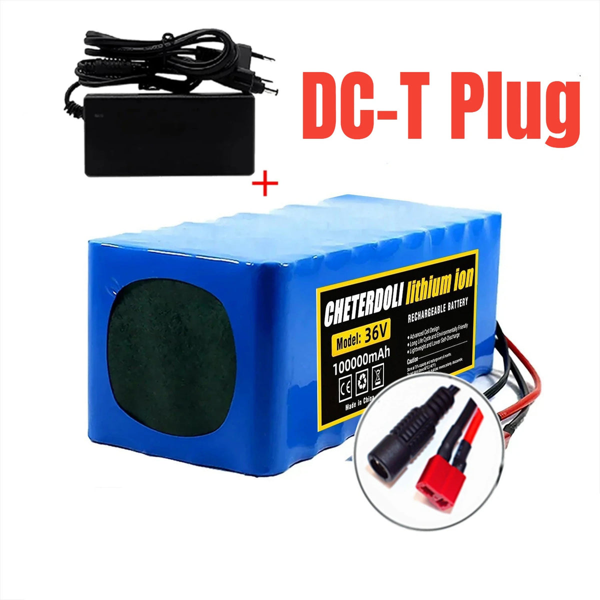 10S4P 36V 100Ah Electric Scooter Rechargeable Li-ion Battery Pack for E-bike