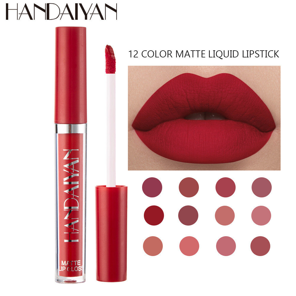 12pcs Matte Liquid Lipstick - Waterproof Transfer-Proof Long-Lasting Lip Glaze