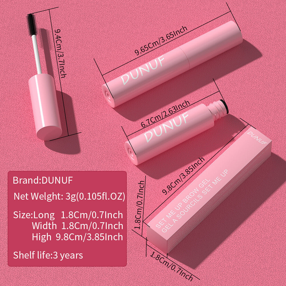 Eyebrow with Brush, Transparent Eyebrow Liner Shaping Waterproof Long Lasting