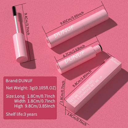 Eyebrow with Brush, Transparent Eyebrow Liner Shaping Waterproof Long Lasting