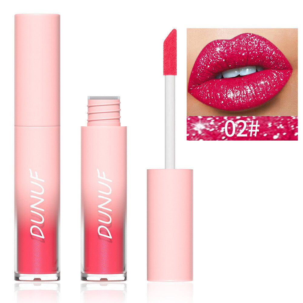 18-Color Diamond Lip Gloss - Glitter Shine, Waterproof, Long Lasting Vagen